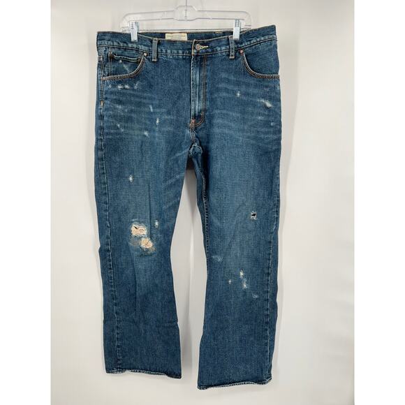 Men's American Eagle destressed Bootcut jeans size 38/32 - Picture 2 of 5